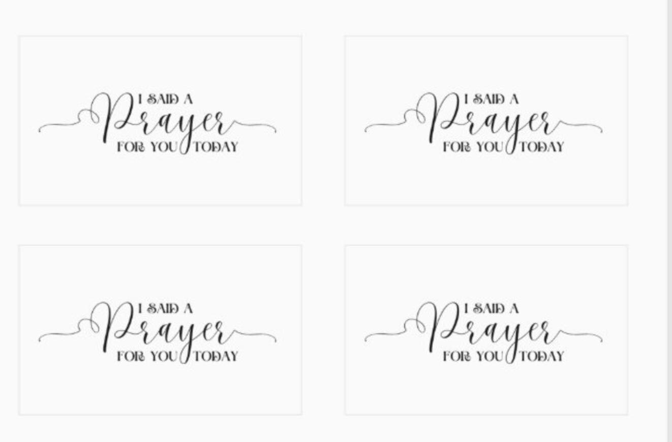 Prayer Sticker: Inspirational Religious Gift, I Said A Prayer For You