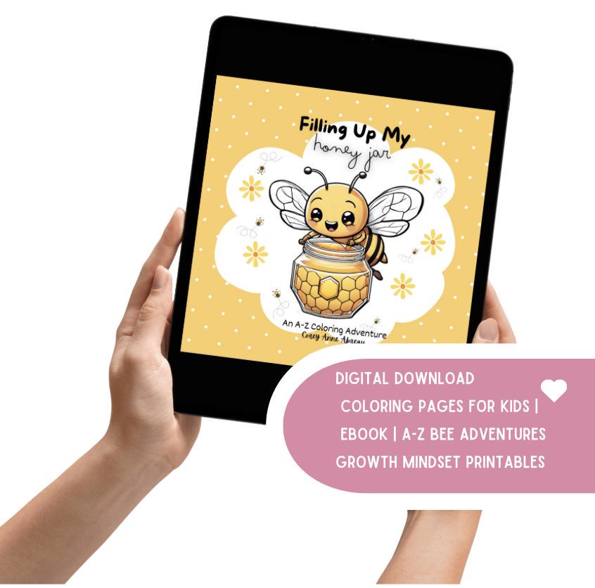 Bee Coloring Ebook: Printable Activity Pages for Growth Mindset (Digital Download)
