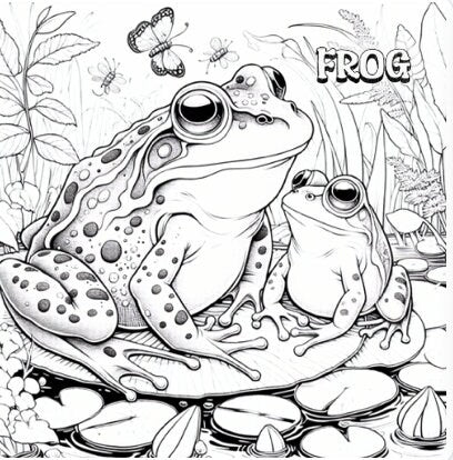 Zoo Animals Coloring Book 34 Cute Mommy & Baby Animals Coloring Pages Adult and Kid Coloring Pages Printable Digital Instant Download PDF