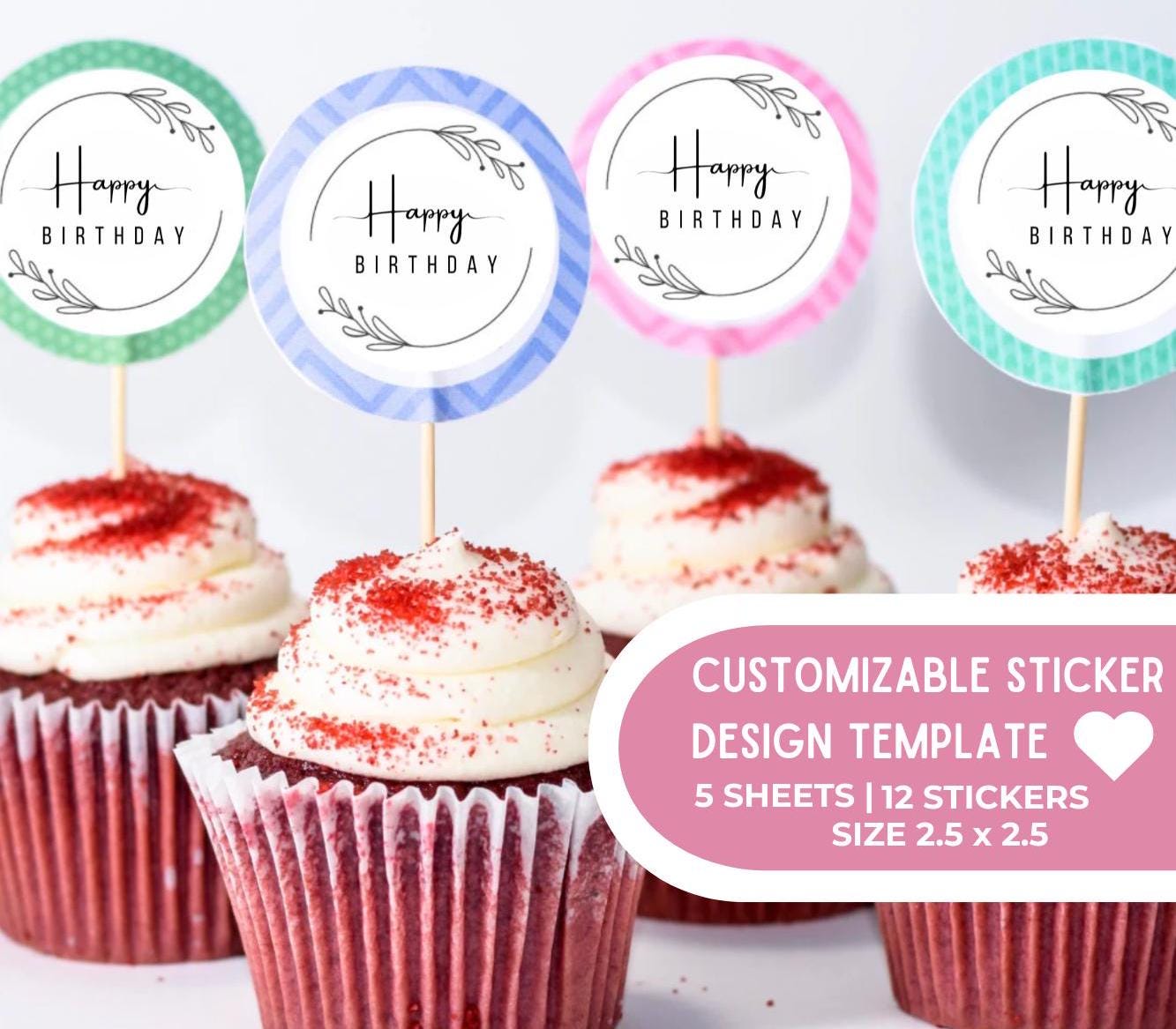 Customizable Sticker Label Design Template - Printable Stickers & Labels for Organization, Decoration, Weddings, Business Mailings