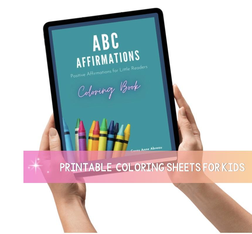 Birthday Gift for Kids ABC Positive Affirmations Coloring Book: Fun Kids Digital Ebook