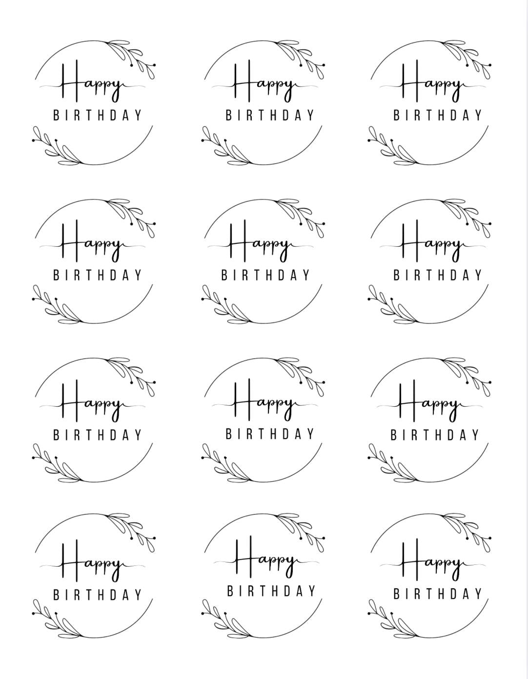 Customizable Sticker Label Design Template - Printable Stickers & Labels for Organization, Decoration, Weddings, Business Mailings