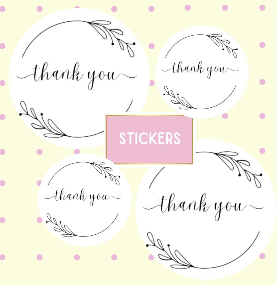 Customizable Thank You Labels: Wedding, Pantry, Business, Party Stickers (Printable Template)