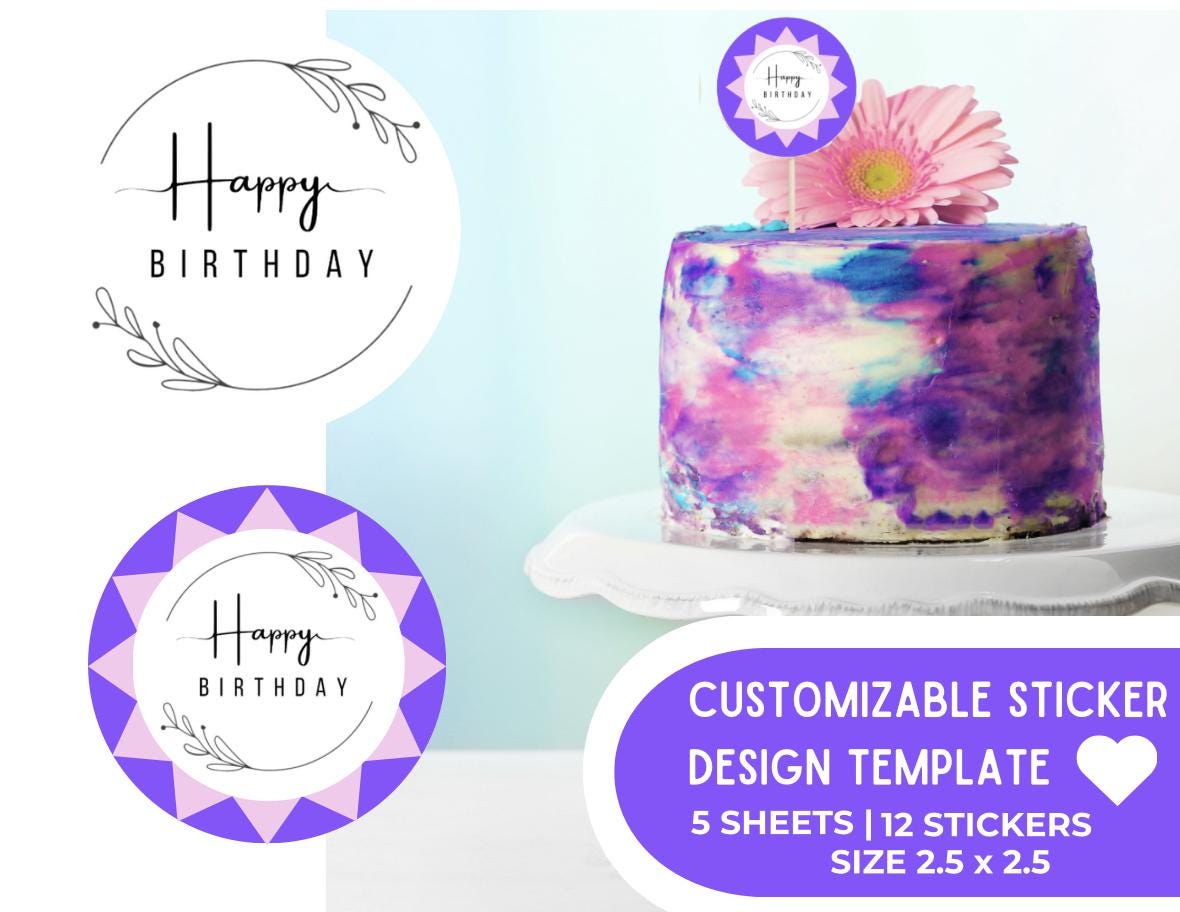 Customizable Sticker Label Design Template - Printable Stickers & Labels for Organization, Decoration, Weddings, Business Mailings