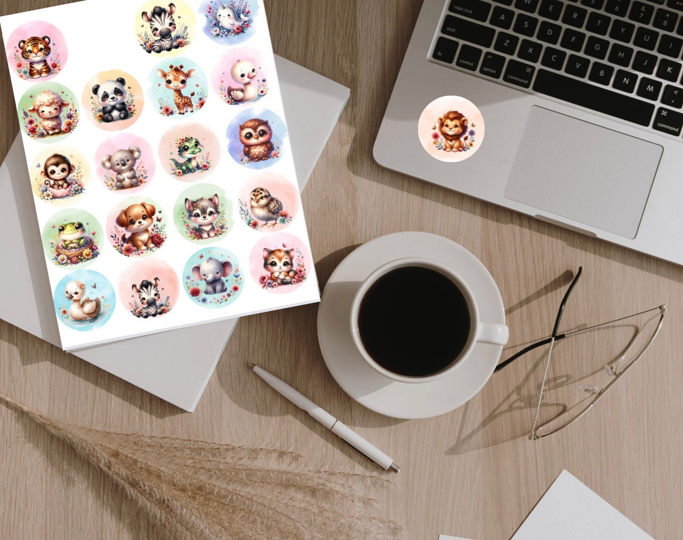 Baby Lion Sticker Design for Kids: Nursery Wall Art, Printable Sticker (Digital Download)