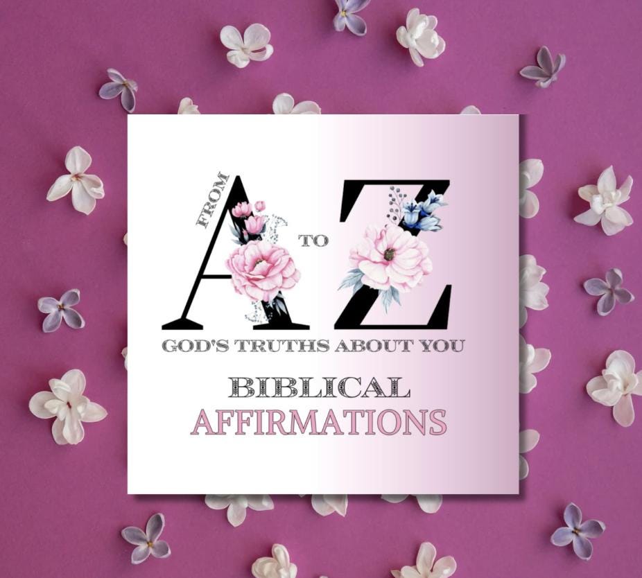 Biblical Affirmations Ebook: Inspirational Devotional for Women (A-Z Affirmations) Printable PDF
