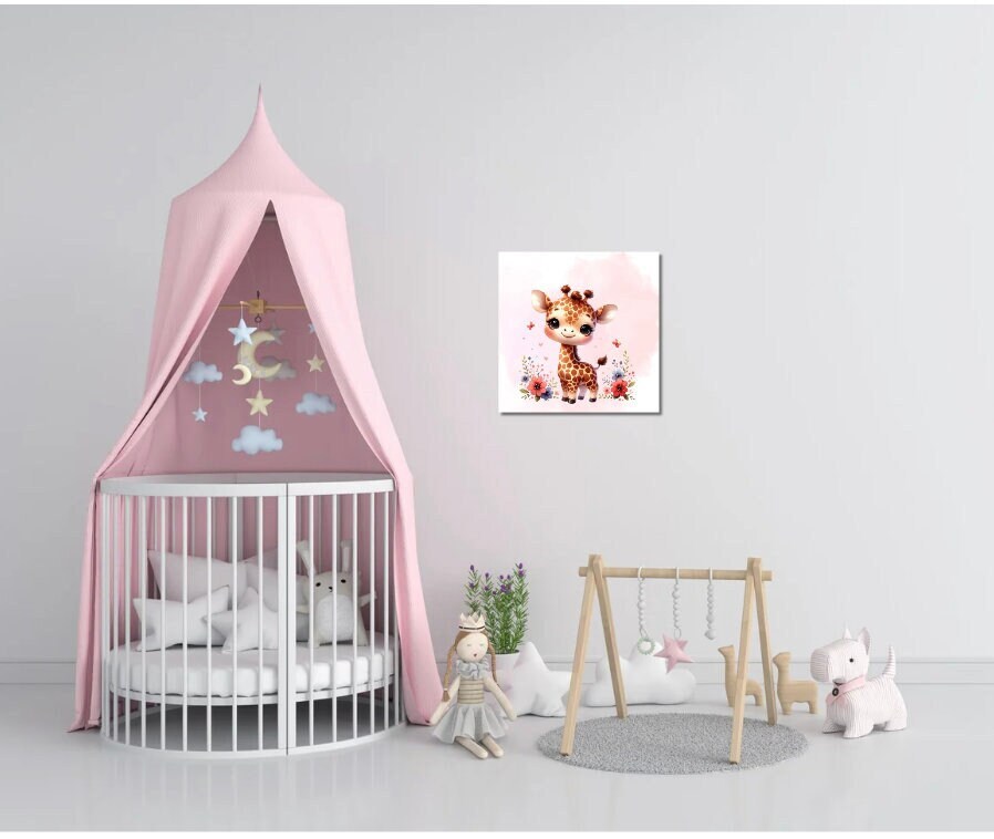 Baby Giraffe Sticker: Whimsical Nursery Decor Art (PDF/PNG Digital Download)