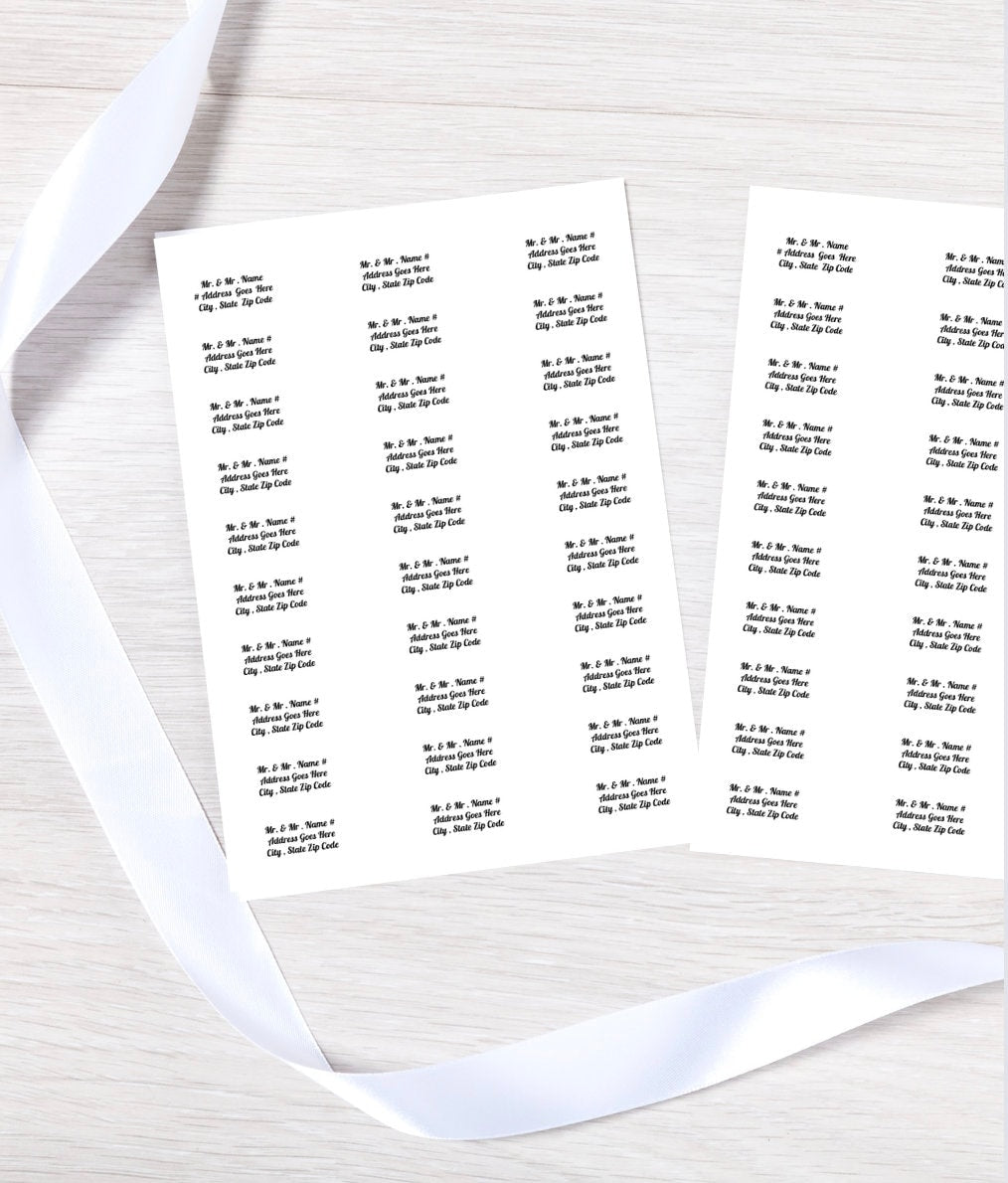 Fancy Party Labels | Customizable Return Address Labels (Instant Download)