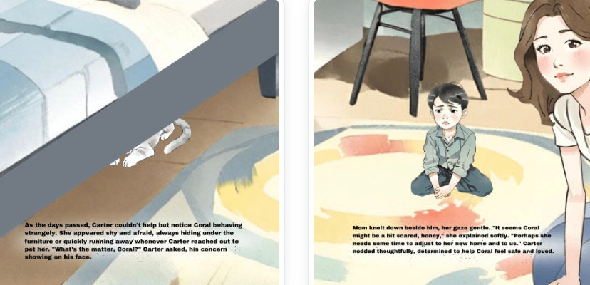 Cat Friendship Storybook Ebook Version: Coral the Kitten Ebook Printable PDF