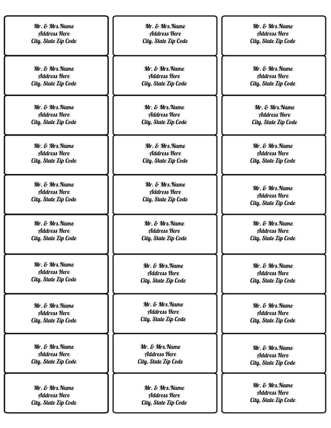 Customizable Black Border Label Template: DIY Printable Labels (Digital Download)