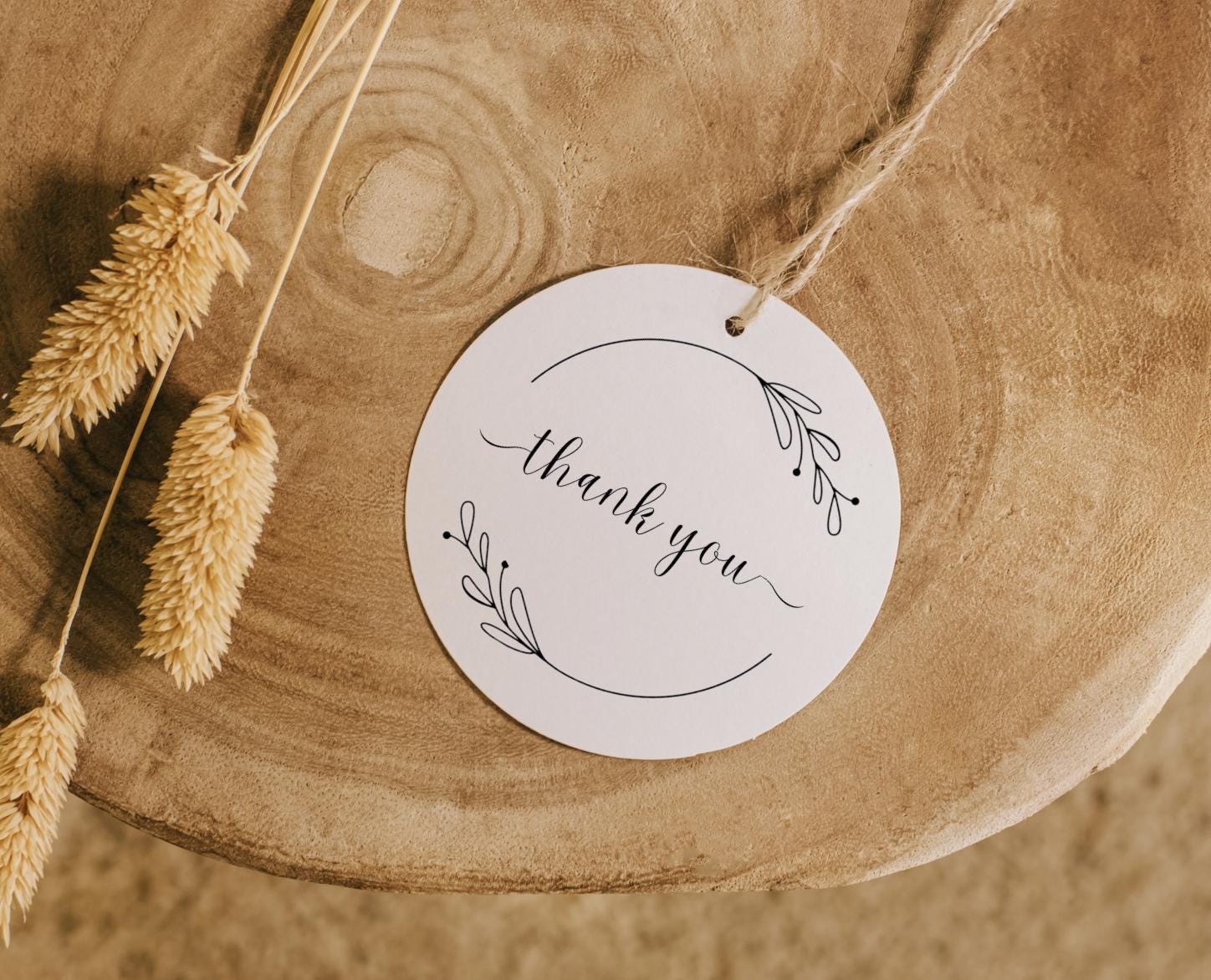 Customizable Thank You Labels: Wedding, Pantry, Business, Party Stickers (Printable Template)