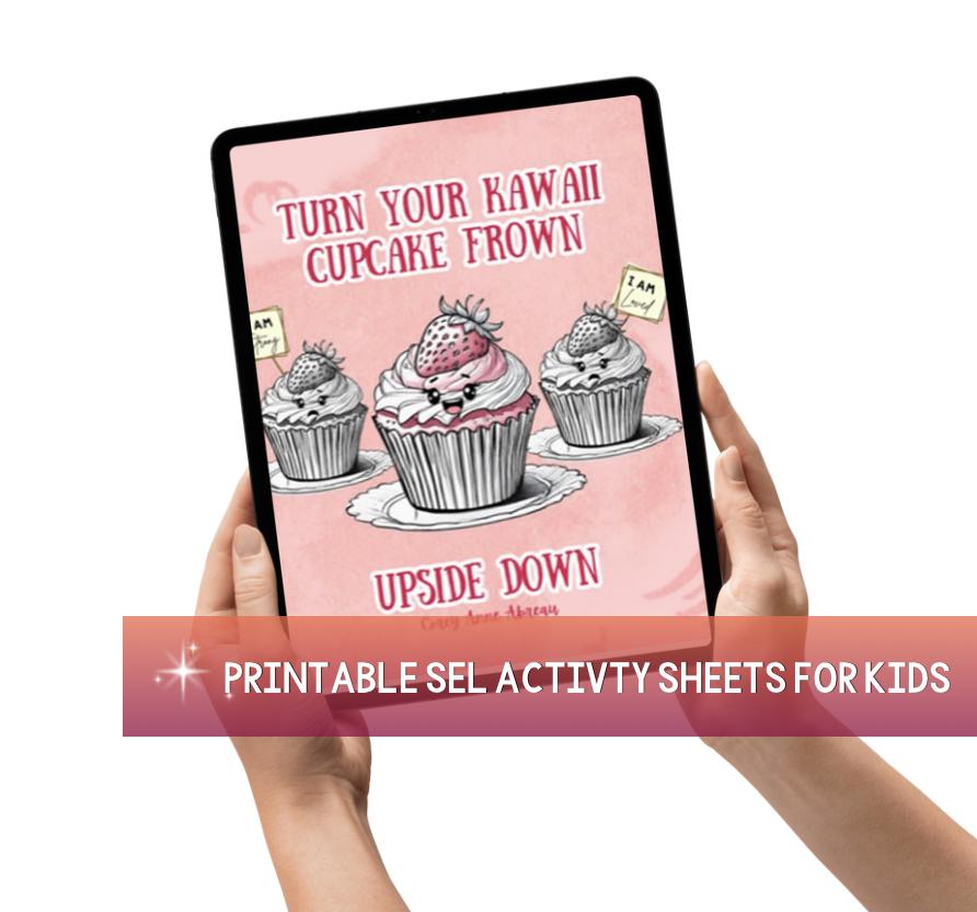 Kawaii Cupcake Emotions Workbook | SEL Activity Book for Kids (Digital Download)